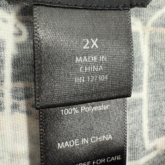 Ali Miles Plus Size 2X Wearable Art City Fashion Scene Artsy Blouse Shirt Top - Picture 2 of 7